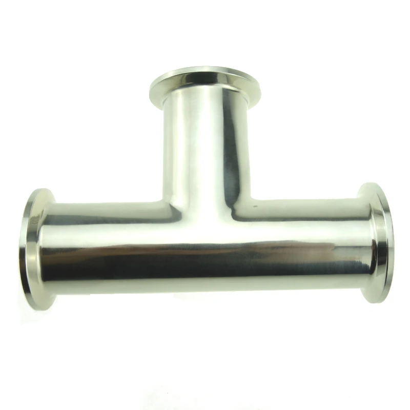 2" 51mm 3 Way U Sanitary Ferrule Pipe Fittings Tri-Clamp Type Stainless Steel316 