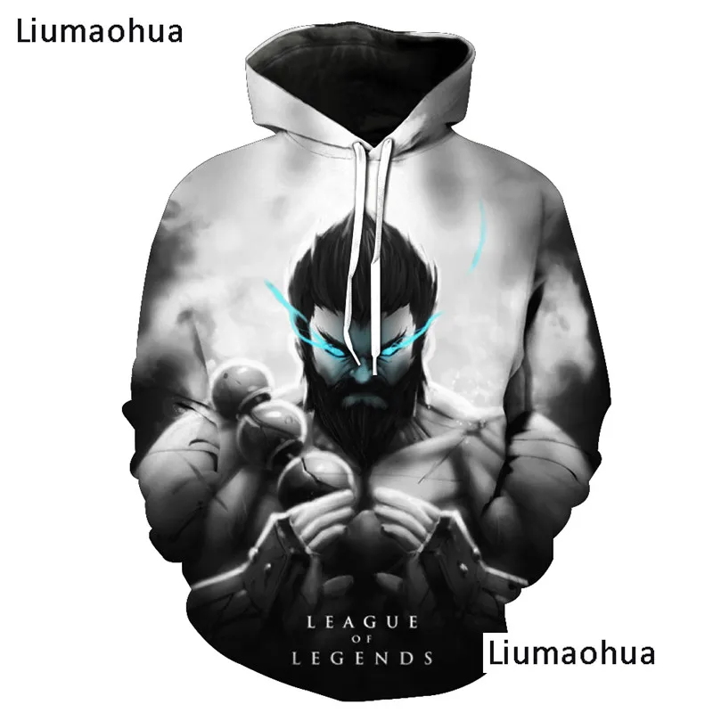 Liumaohua бренд League of Legends толстовки с капюшоном принтом спортивные костюмы A