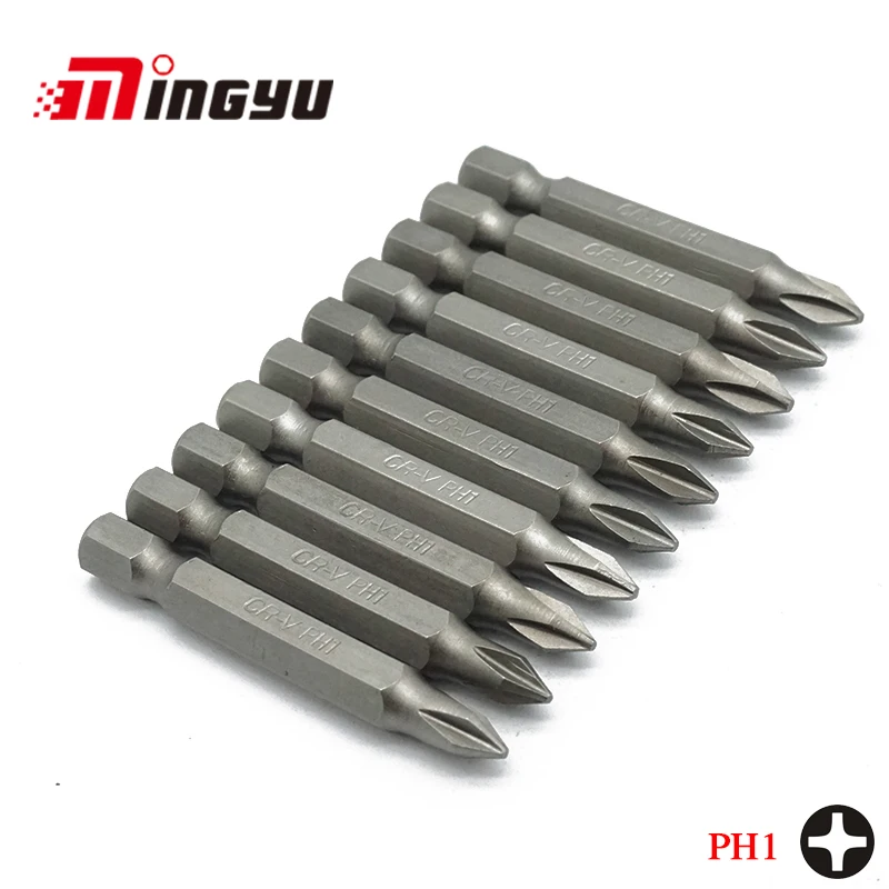 10pcs 50mm PH1 Steel Cross Head Group 50mm Screwdriver Set Bits Screw Driver Screwdrivers Kit