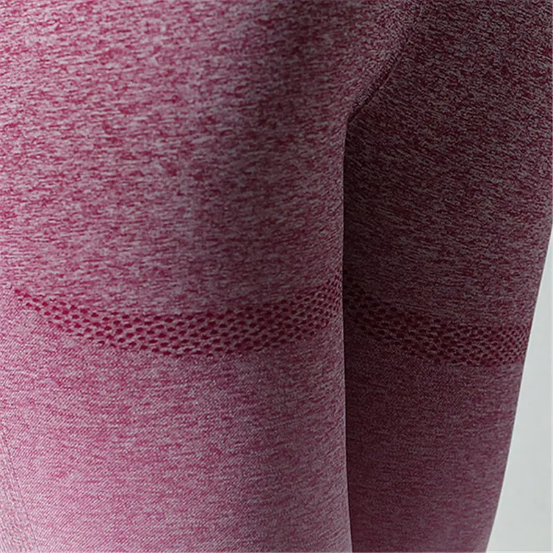2018 Stretchy Gym Tights Energy Ombre Seamless Leggings Tummy Control Yoga Pants High Waist Sport Leggings Running Pants Women
