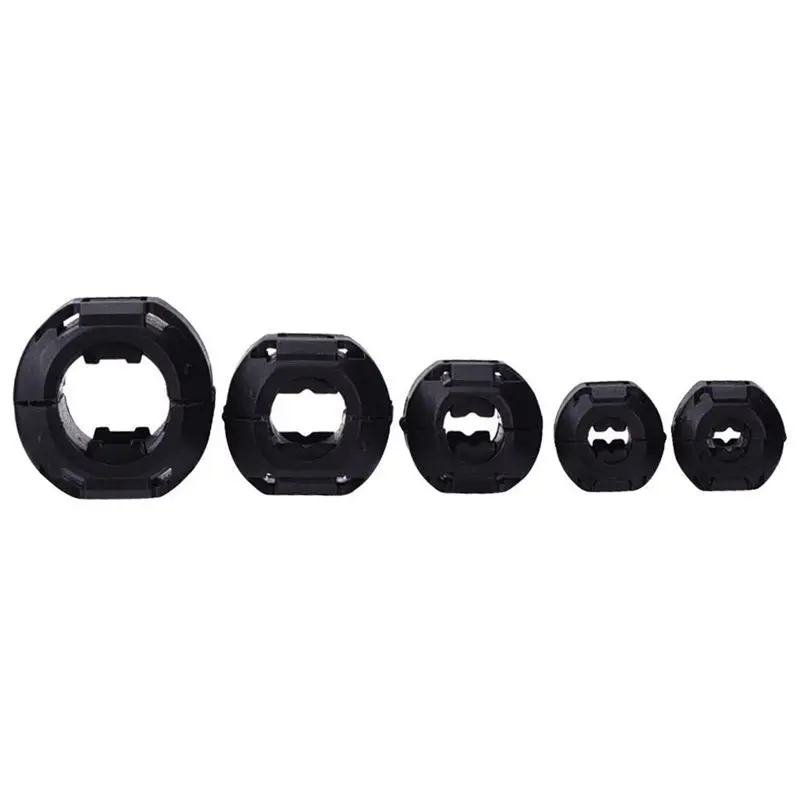 20 штук клип-на Ферритовое кольцо сердечник RFI EMI подавление шума кабельный зажим для 3 мм/5 мм/7 мм/9 мм/13 мм диаметр кабеля, черный