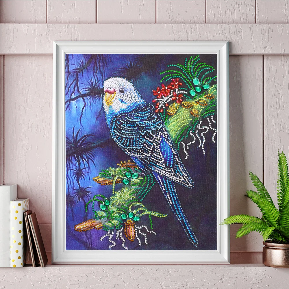 5D DIY Diamond Painting Parrot Special Shaped Full Round Diamond Embroidery Sale Animal Mosaic Picture Of Rhinestones