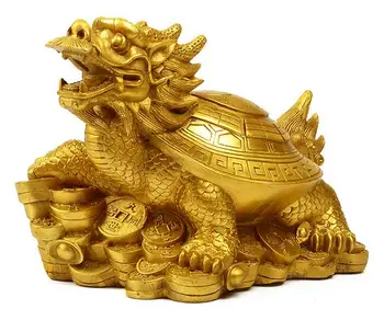

Merry Christmas dragon turtle copper decoration kaiguang eight diagrams fortune town house Animal decorations cculpture statue