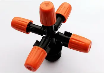 

1/2" DN15 Cross 5 eyes spray nozzle atomizing sprayer Gardening greenhouses sprinkler heads Atomized micro-spray cooling nozzle