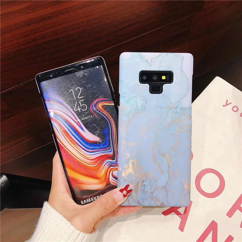 Ourdeals светящийся мраморный чехол для телефона samsung Galaxy S7Edge S8 S9plus Note 8 9 Модные