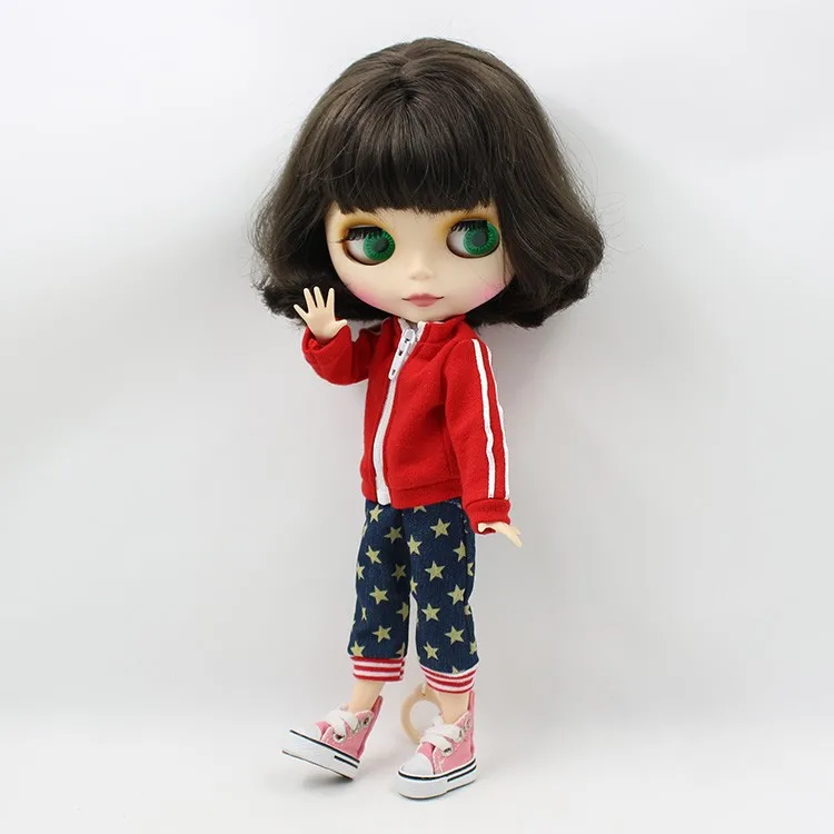 Neo Blythe Doll with Brown Hair, White Skin, Matte Cute Face & Custom Jointed Body 2