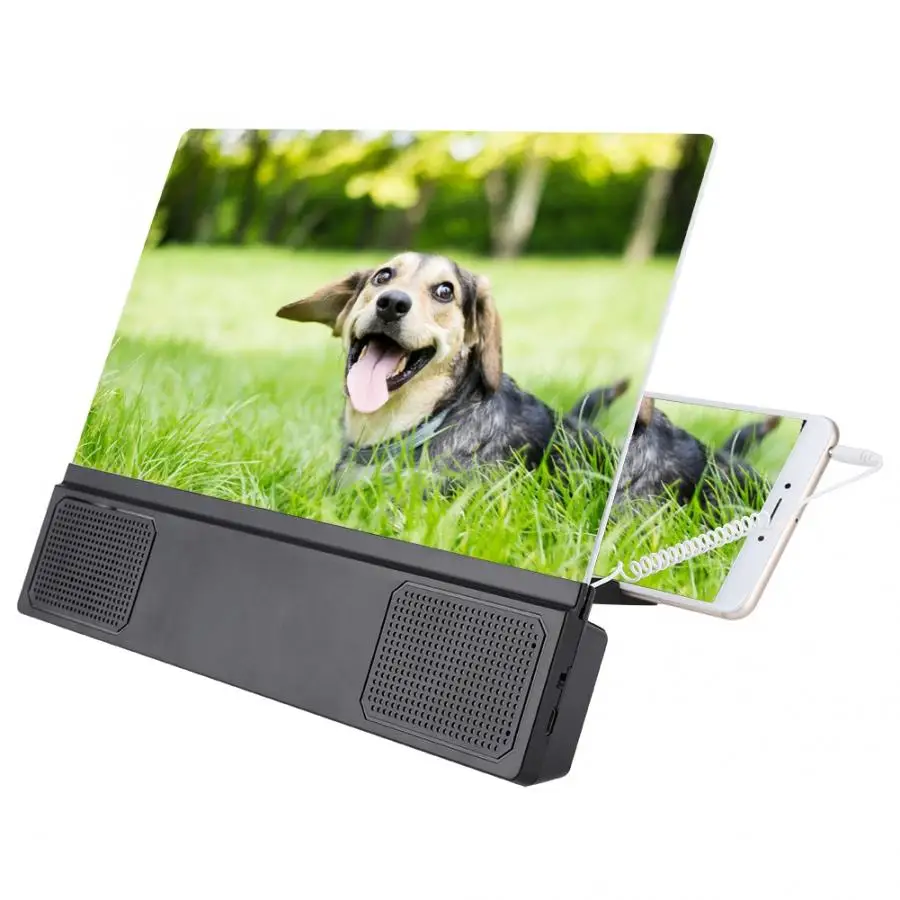 

12inch 3D HD Phone Screen Magnifier Desktop Bracket Movie Video Amplifier For Smart Phone Expander Holder