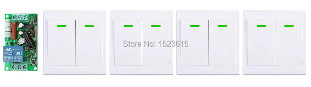 

New digital Remote Control Switch AC220V Receiver+4* Wall Transmitter Wireless Power Switch 315MHZ Radio Controlled Switch Relay