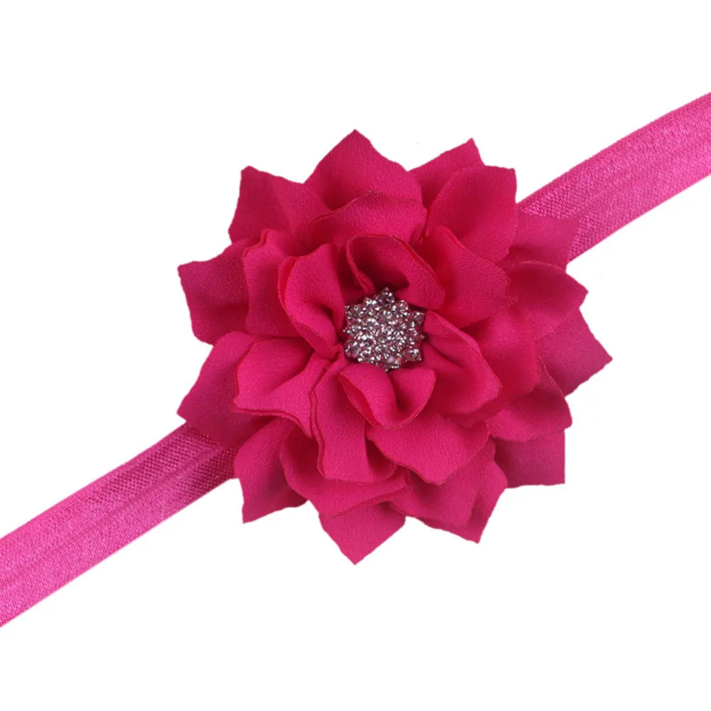 

Chic Rhinestone Flower Baby Girl Infant Toddler Headband Hair Bow Band Accessorie