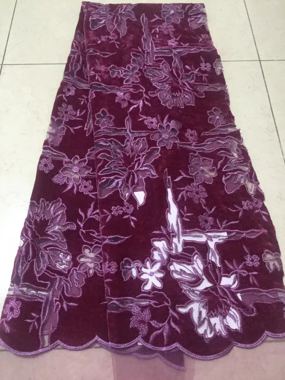 Velvet Lace Fabric 2018 Embroidered African Bridal Lace Dubai Tulle