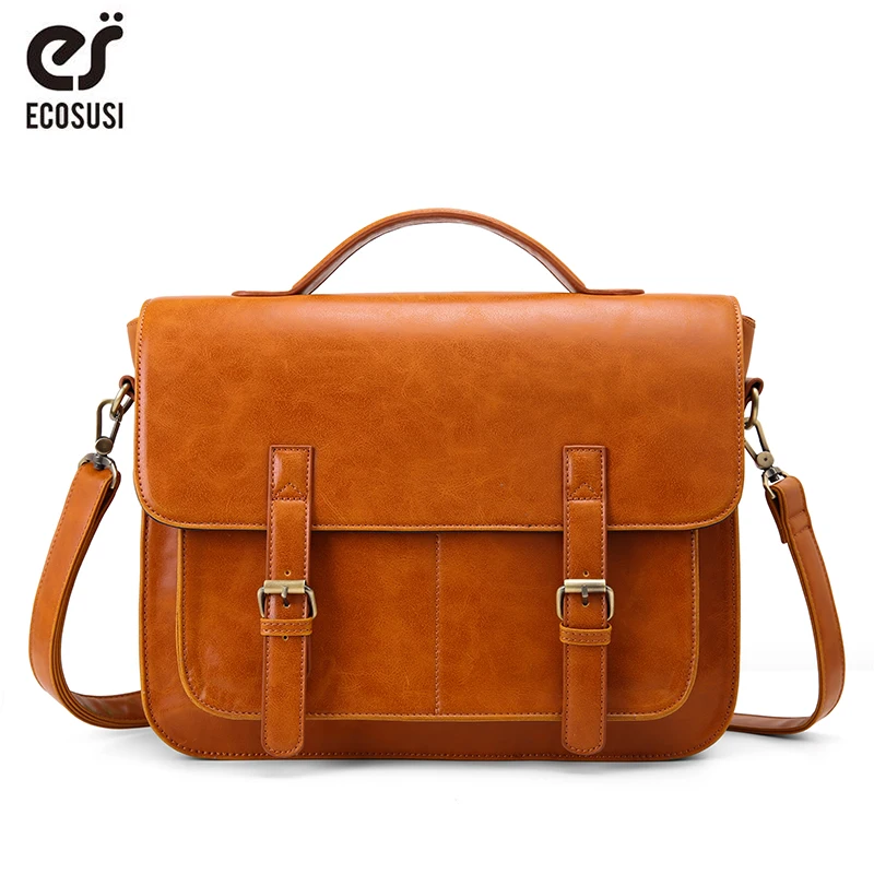  ECOSUSI 14.5 Inch Men Laptop Bags Brand Messenger Bags Men's Briefcases Office Crossbody Bags Men P - 32922579062