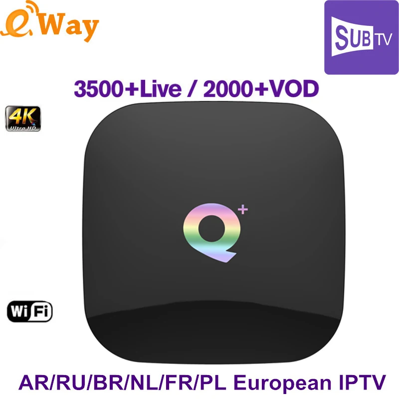 

H6 Quad Core Q+ Android 8.1 SUBTV Subscription Android IPTV France Box Support 3500+ Live TV Brazil Turky Italy Arabic Channels