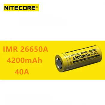 

1pcs Nitecore IMR26650A IMR 26650A 4200mAh 40A High Drain Rechargeable Battery Ideal for Vaping Devices