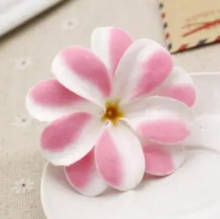 7 см искусственные головки цветов Плюмерия Frangipani цветы из яйца DIY Свадебные украшения вечерние поставки венок 5 шт./пакет - Цвет: 9