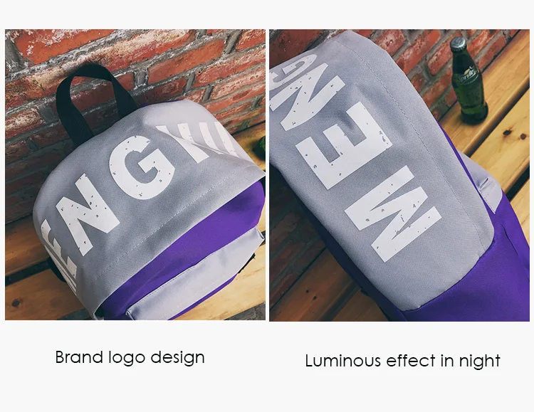 Menghuo 2016 New Design Unisex Women Luminous Backpacks 5 Colors Men Backpack Canvas School Bags For Teenagers Backpack Mochila (35)
