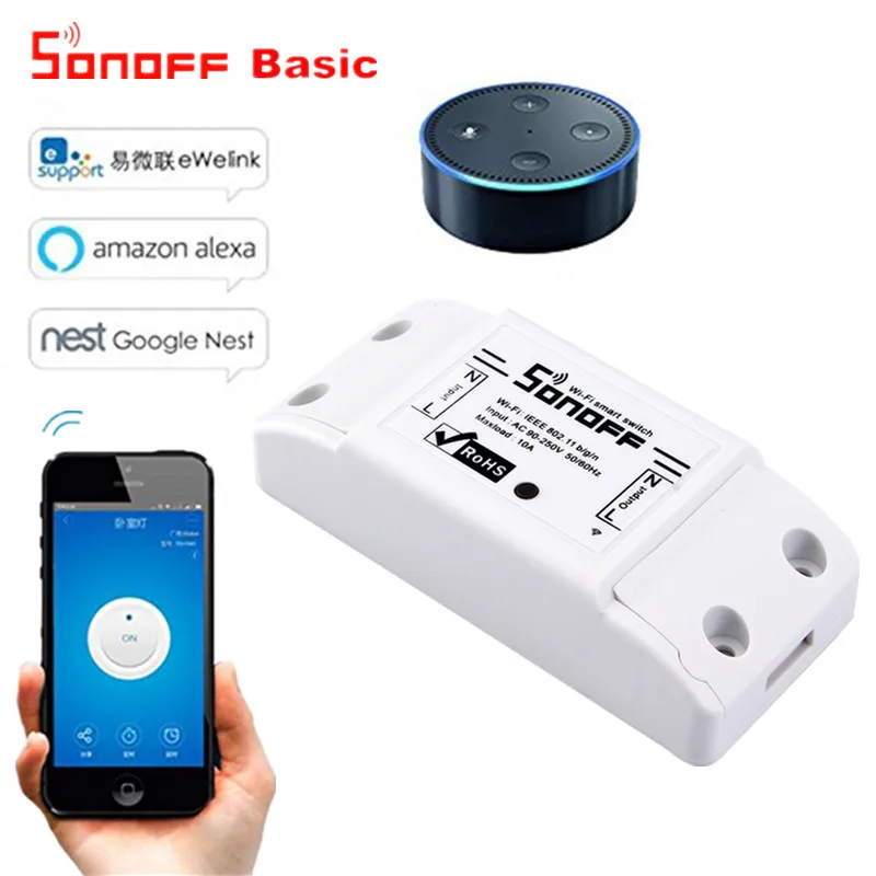 Wi Fi переключатель sonoff basic универсальный для Модуль Автоматизации умного дома