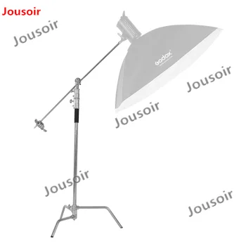 

C Stand Metal Max Height 130"/330cm Adjustable Reflector Stand with 50"/128cm Holding Arm and 2 Pieces Grip Head for Stuido CD50