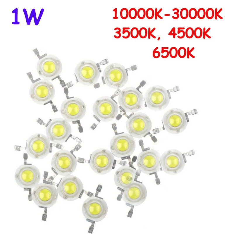 1000 шт. 1 Вт 100-110lm холодный белый 10000 К 20000 К 30000 К теплый белый 3500 К натуральный белый 4500 К чистый белый 6500 К LED бисера бордовый Запчасти