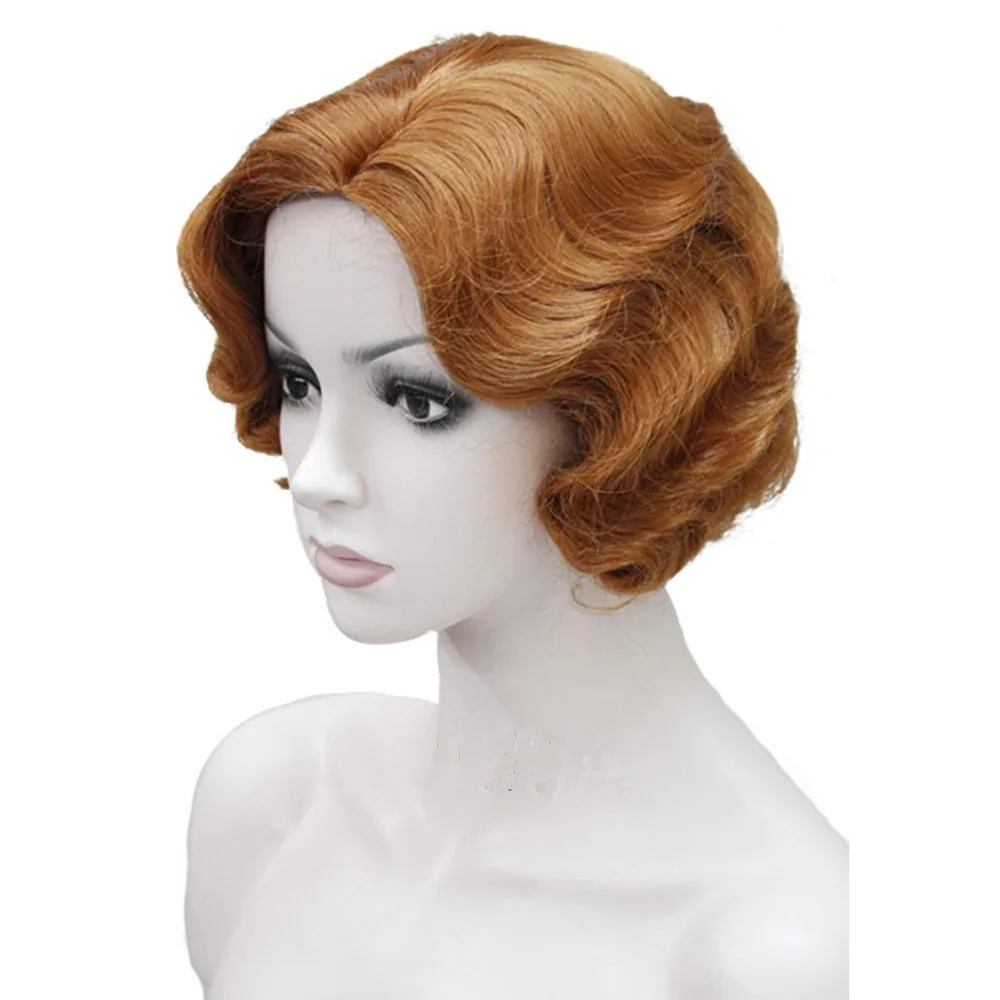 StrongBeauty 1920-х годов стиль волос s для женщин палец волна парики Ретро стиль короткий синтетический парик