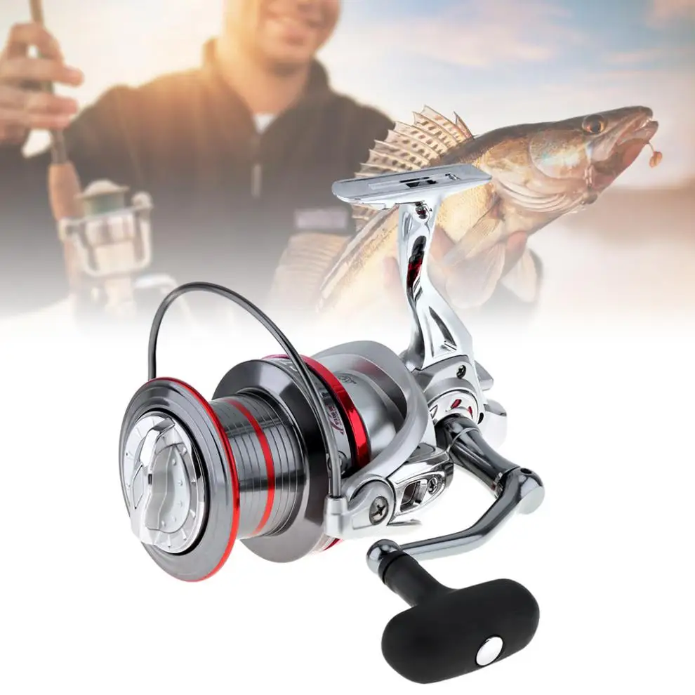 

12000 Series Full Metal Spinning Fishing Reel 14+1 Ball Bearing Long Distance Surfcasting Wheel with Larger Spool