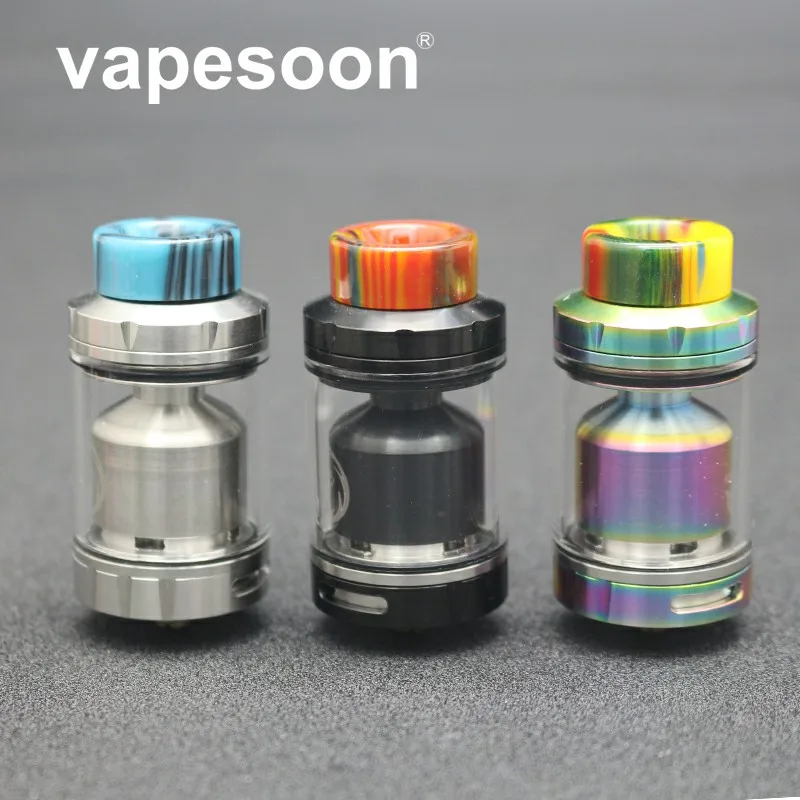 

Vapesoon Rebirth RTA 25mm Diameter 2ml/5ml Capacity for Box MOD Vape Vaporizer vs Drop Dead RDA / INTAKE RTA