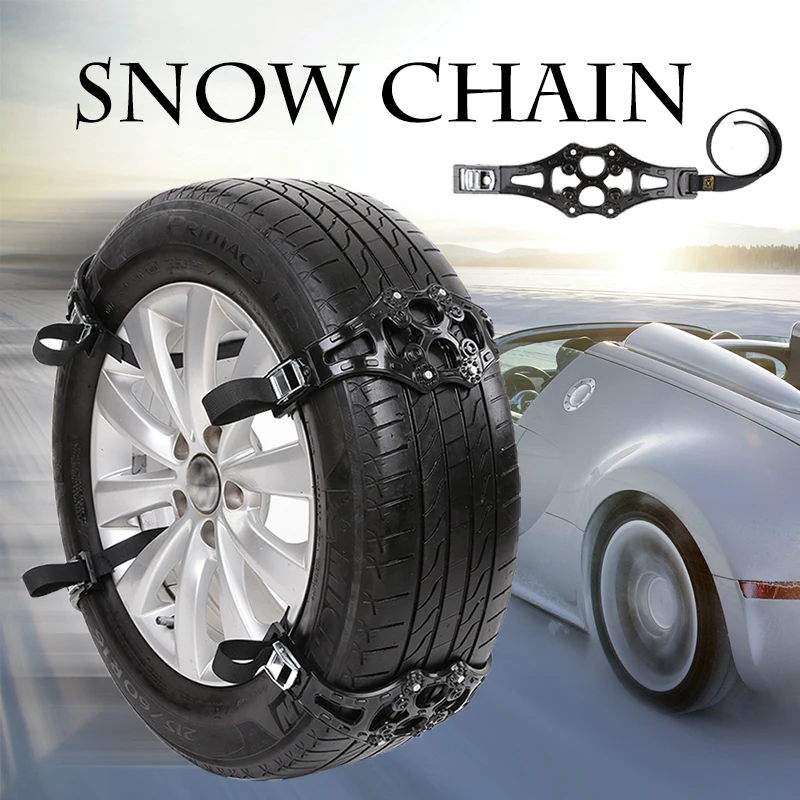 

1PC Easy Install Simple Winter Truck Car Snow Chain Black Tire Anti-skid Belt