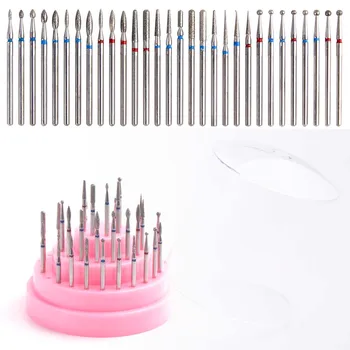 

30pcs Nail Drill Bit Set Diamond Clean Files for Milling Cutter Rotary Burrs Electric Manicure Drills Cutter Ceramics For Tools