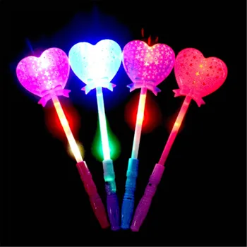 

Stick Christmas Gifts Glow Party Supply Heart-shaped Unique Light Flash Toy For Children Luminous Cartoon Lollipop Light-up Toys