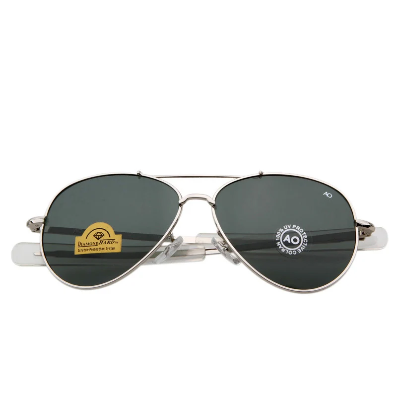 FU E модные HD солнцезащитные очки es мужские брендовые дизайнерские AO Pilot Солнцезащитные очки es для мужчин Американская Армия Военные оптические стеклянные линзы UV400 - Цвет линз: C6