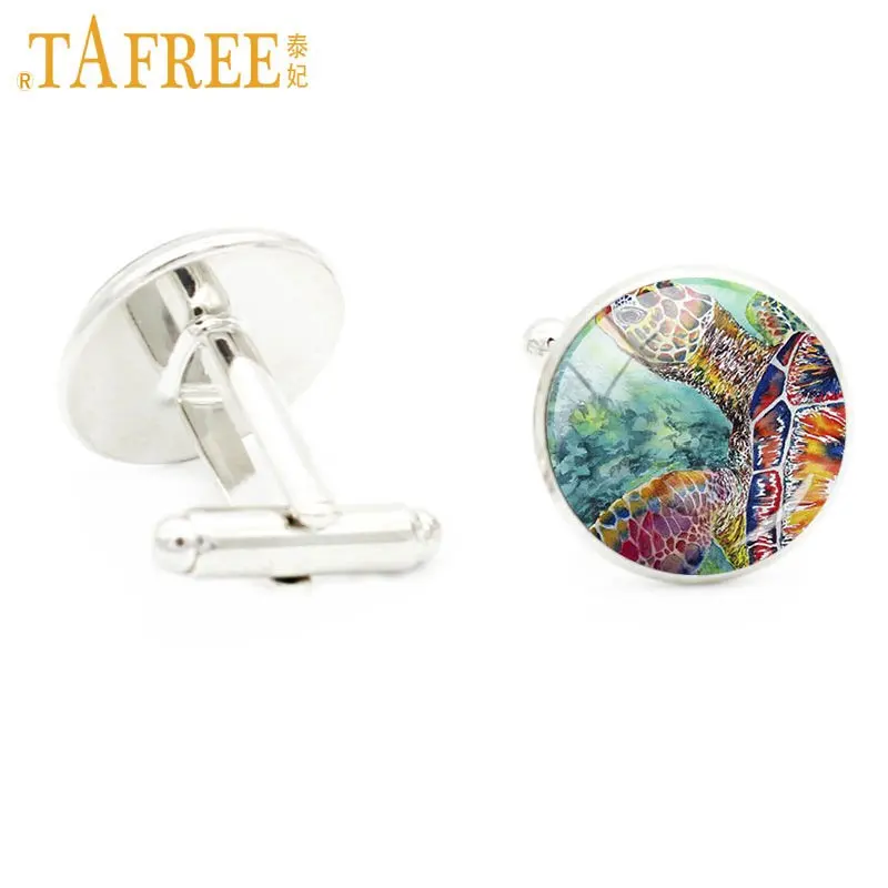 TAFREE, Ретро стиль, милые, разнообразие, ежик, стекло, драгоценный камень, мужские запонки, любовь, животные, морские черепахи, модные запонки, ювелирные изделия для офиса A764 - Окраска металла: A746