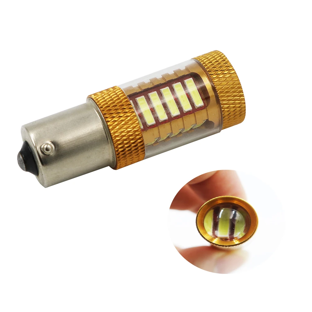 YSY 2 шт. S25 1156 BA15S 27SMD 7020 чип Автомобильная светодиодный ная Лампа Белая широкая стоп