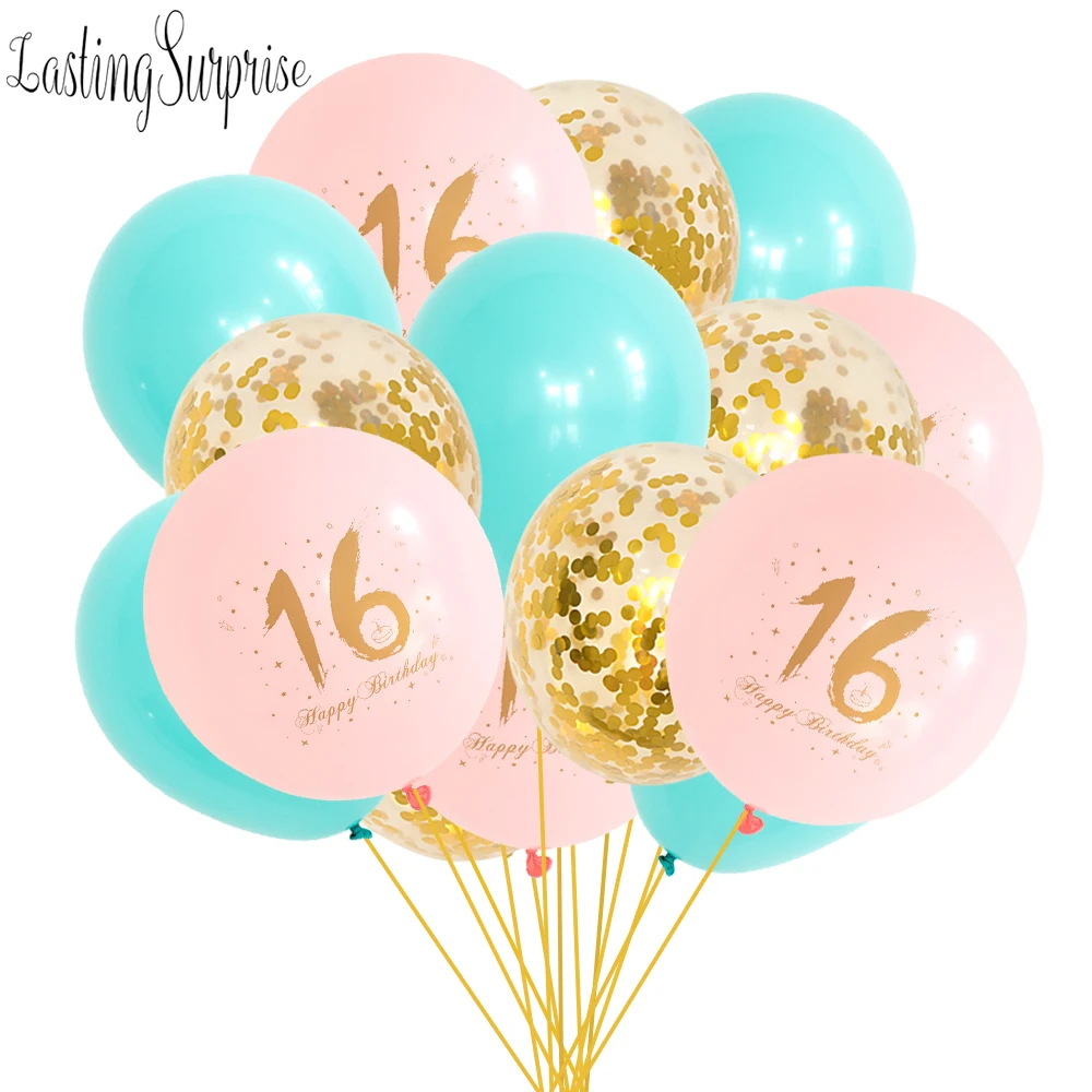 Air Balloon Gold Black 16 18 Balloons 18 Years Birthday Ballon Party Helium Birthday Party Decorations Adult 18th Party Favors (1)