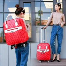 Портативный багажный дорожный рюкзак на колесиках, дорожная сумка с колесиками, женская сумка, легкая вместительная сумка, чемодан, сумки для переноски