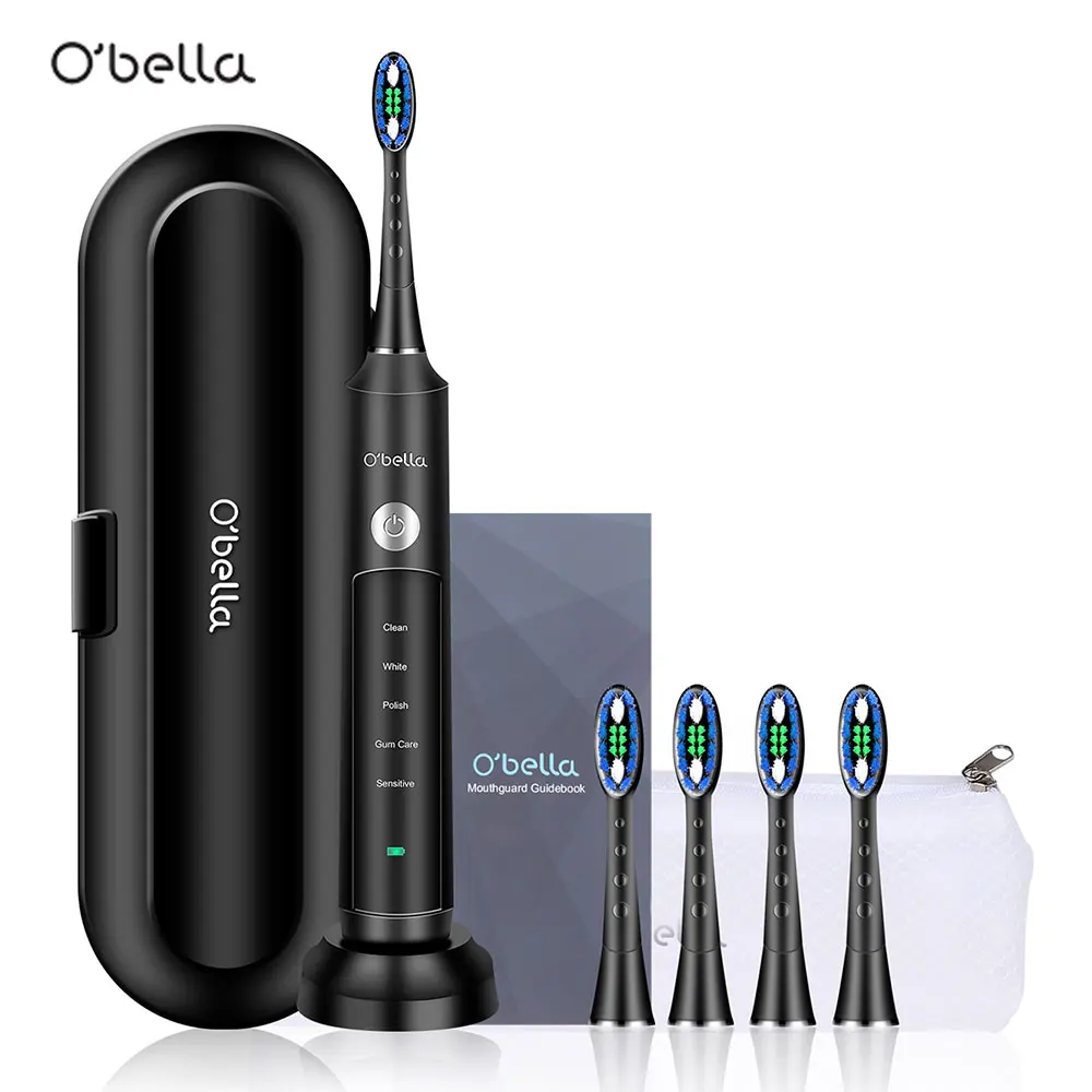 

Ship from Russia O'BELLA 071B Sonic Electric Toothbrush 48000RPM Rechargeable Oral Adult Tooth Brushes With 4 Pcs DuPont Heads