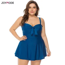 JOYMODE, большой размер, купальный костюм для женщин, с бантом спереди, юбка для плавания, большой размер, пляжная одежда, купальный костюм, плюс купальная одежда для женщин, толстая