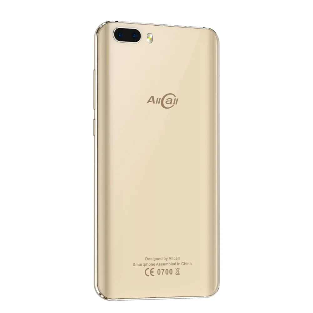 Original Allcall Rio 5,0 pulgadas IPS trasero cámaras Android 7,0 Smartphone MTK6580A Quad Core 1 GB RAM 16 GB ROM 8.0MP OTG 3G teléfono móvil