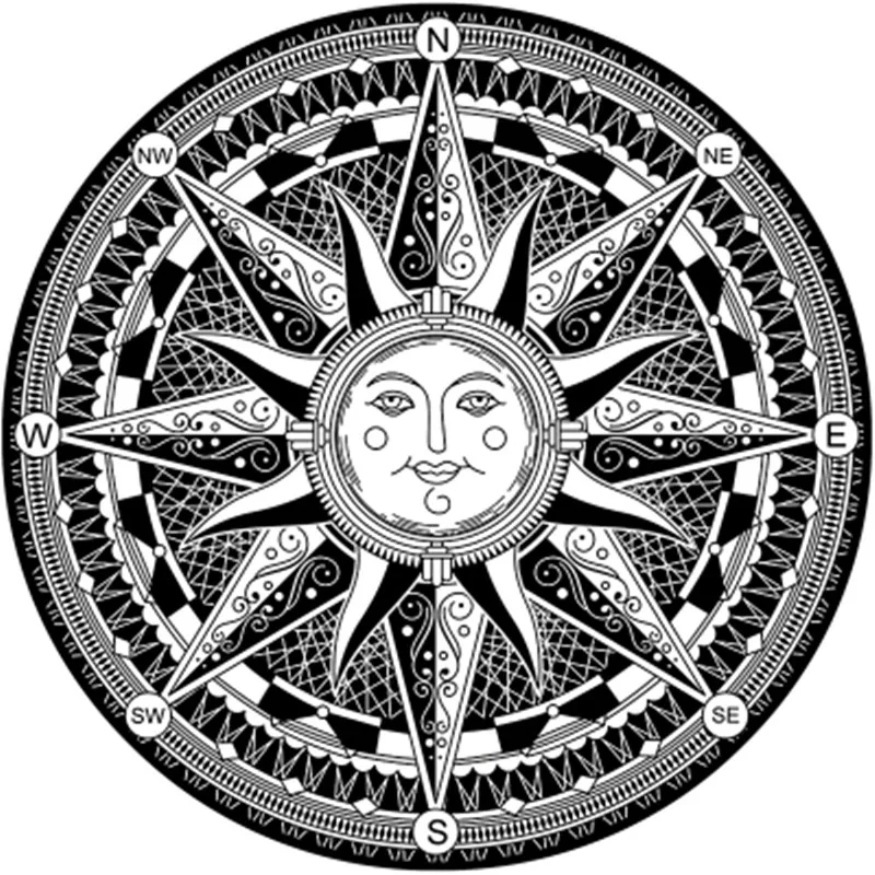  Europe Retro Sun-god Footcloth Apollo Skid Resistance Cushion Mat Decor Hallway Bedroom Living Room - 33009889931