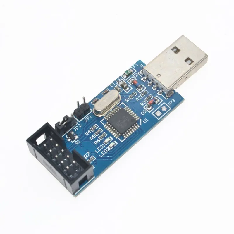 2 шт. = 1 шт. SBASP USB AVR программист для Atmel USB ASP USBISP ISP загрузчик+ 1 шт. 10PIN до 6PIN адаптер WAVGAT