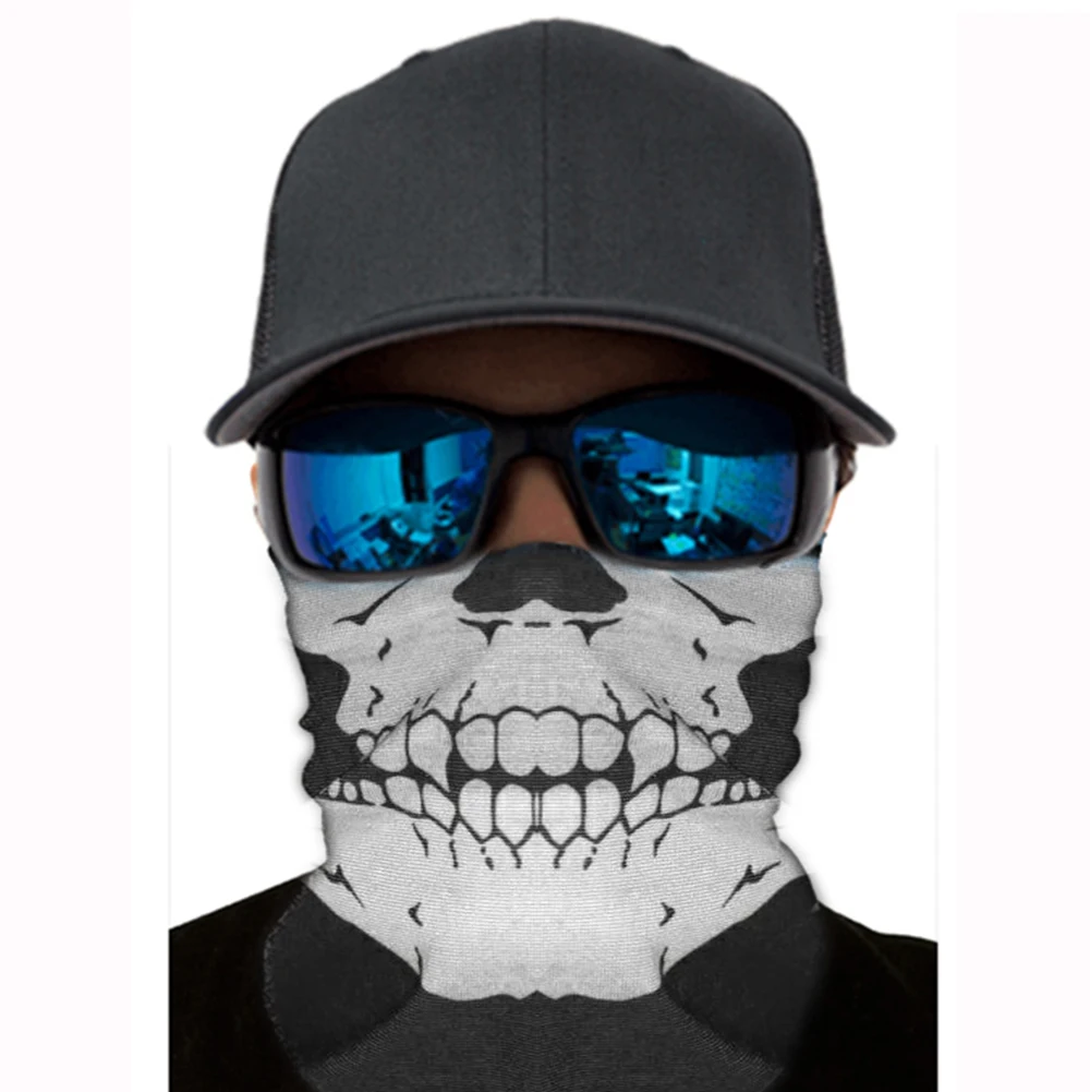 Мотоциклетная маска для лица, защита для лица, Череп, призрак, ветронепроницаемый подшлемник, наружная велосипедная маска для головы, Солнцезащитная маска