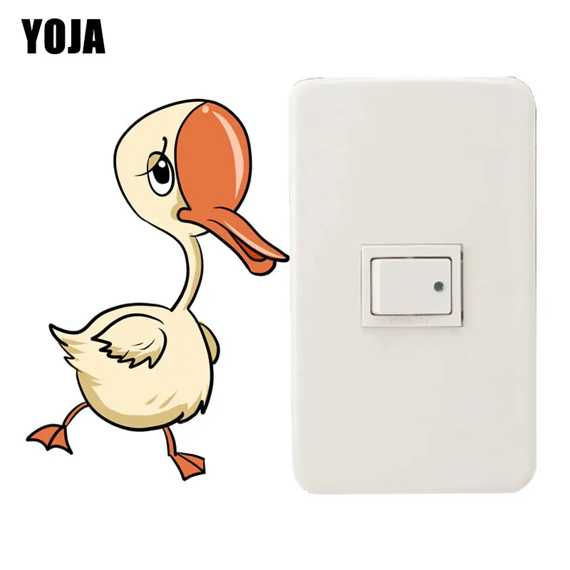YOJA Walking Goose Decor Switch Sticker Wall Room Personalized Bedroom 8SS1070 | Дом и сад