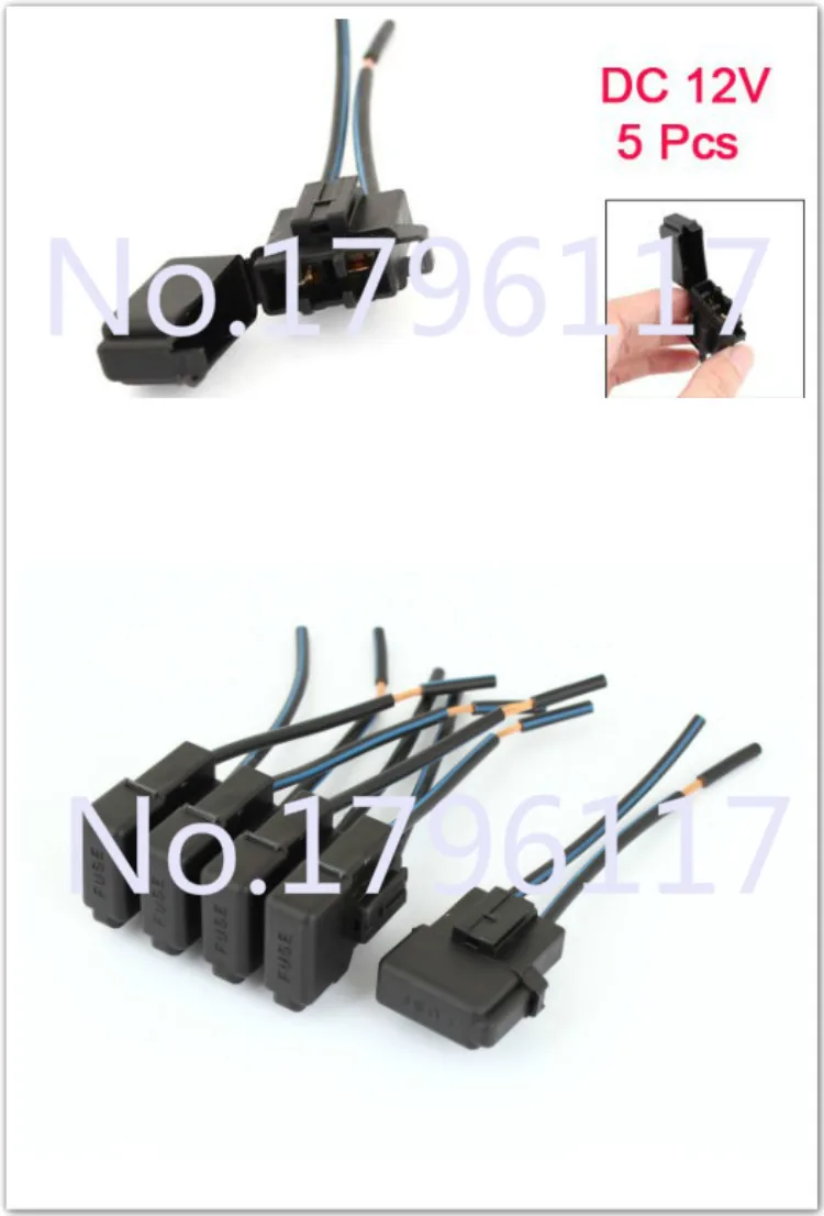 

5Pcs Car Automotive Audio Inline ATC Blade Inline Fuse Holder Car Fuses Sockets Adapters