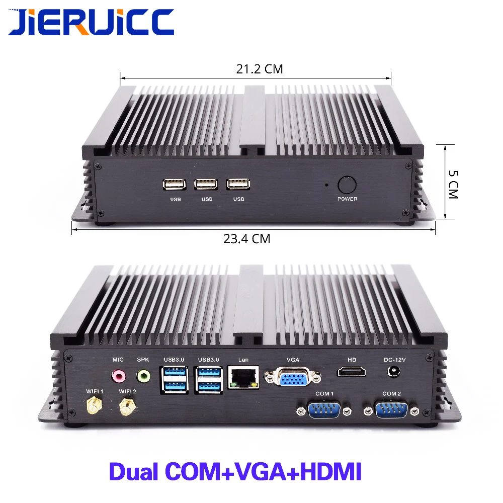 ¿Windows mini pc i3 intel core i5 i7 industrial mini pc con 2lan rs232 com port.7usb puerto hdmi? ¡vga spk! micrófono para trabajo de oficina