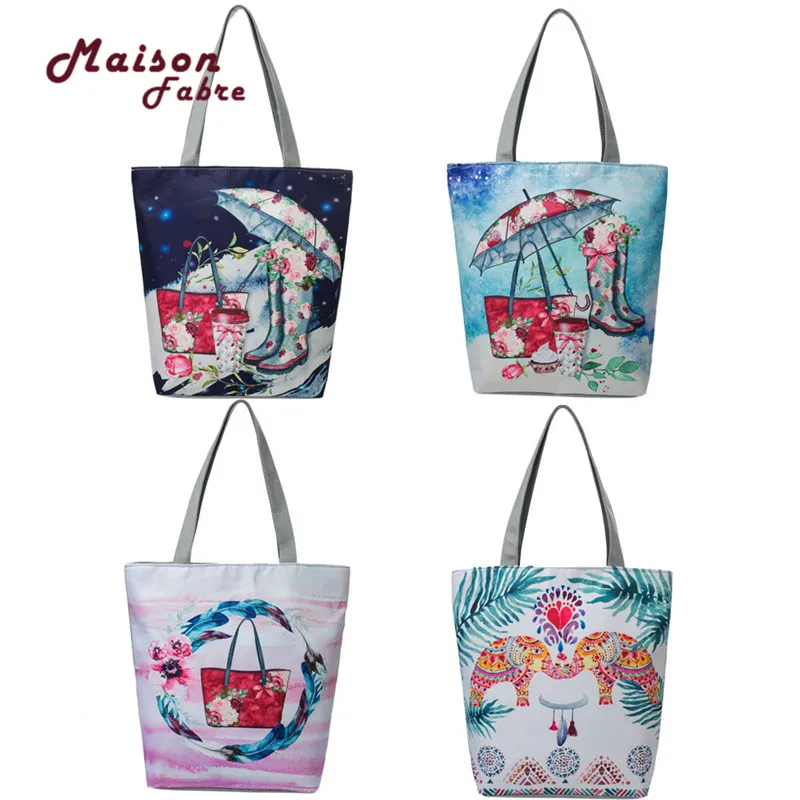 

GGHB@National Wind Canvas Tote Casual Beach Bags Women Shopping Bag Handbags