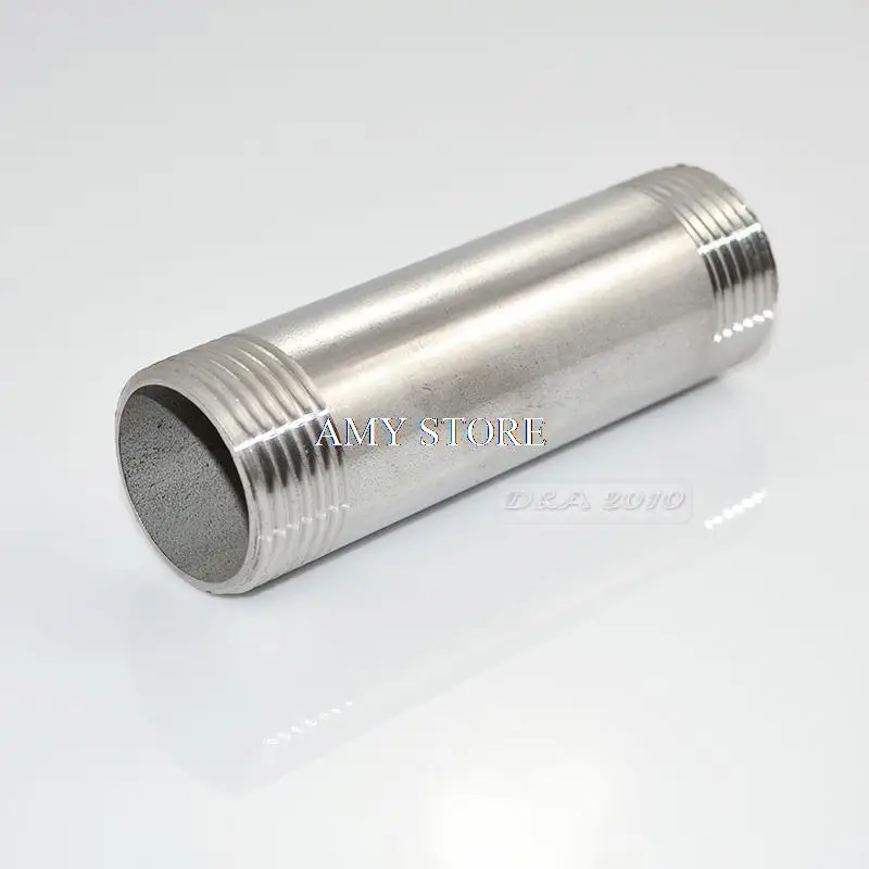 

BSP 3/4" Male x 3/4" Male 304 Stainless Steel threaded Pipe Fitting SS304 L 100MM