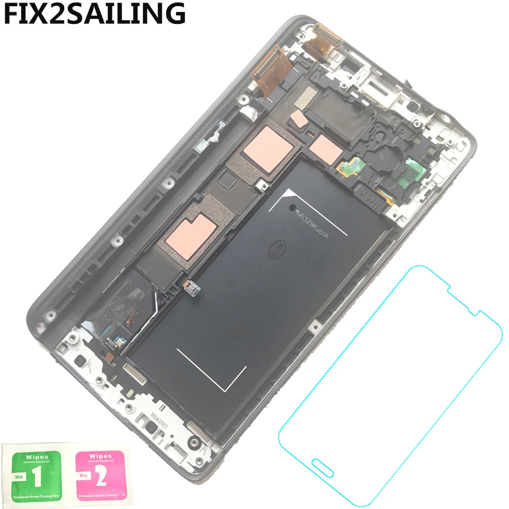 

New Super AMOLED LCD Display 100% Tested Working Touch Screen Frame Assembly For Samsung Galaxy Note 4 Edge N915 N9150 N915F
