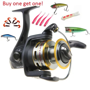 

Runature Spinning Fishing Reel Casting Reel for Carp Fishing Bass Fishing Buy One Reel Get One Fishing Lures for Random