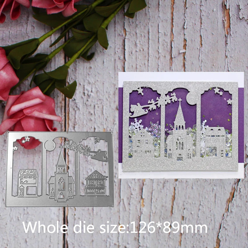 

house Architecture Metal steel frames Cutting Dies DIY Scrap booking Photo Album Embossing paper Cards126*89mm