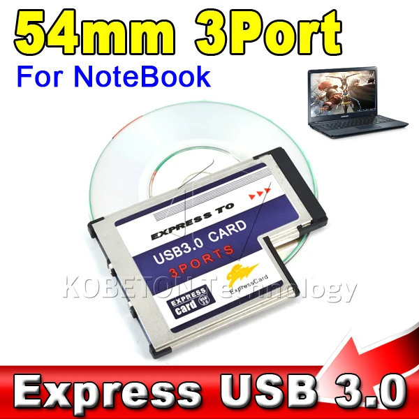 

New 3 Port USB 3.0 to PCI Express card Hub 54mm Slot 5Gbps Adapter Converter Hidden Inside For Laptop Notebook