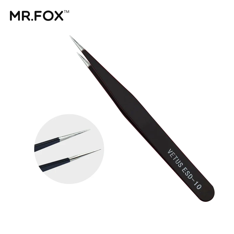 

2pcs Black Straight + Curved Nail Art False Fake Eye Lashes Eyelash Extension Tweezers Nippers Pointed Clip Nail Art Tool MR FOX