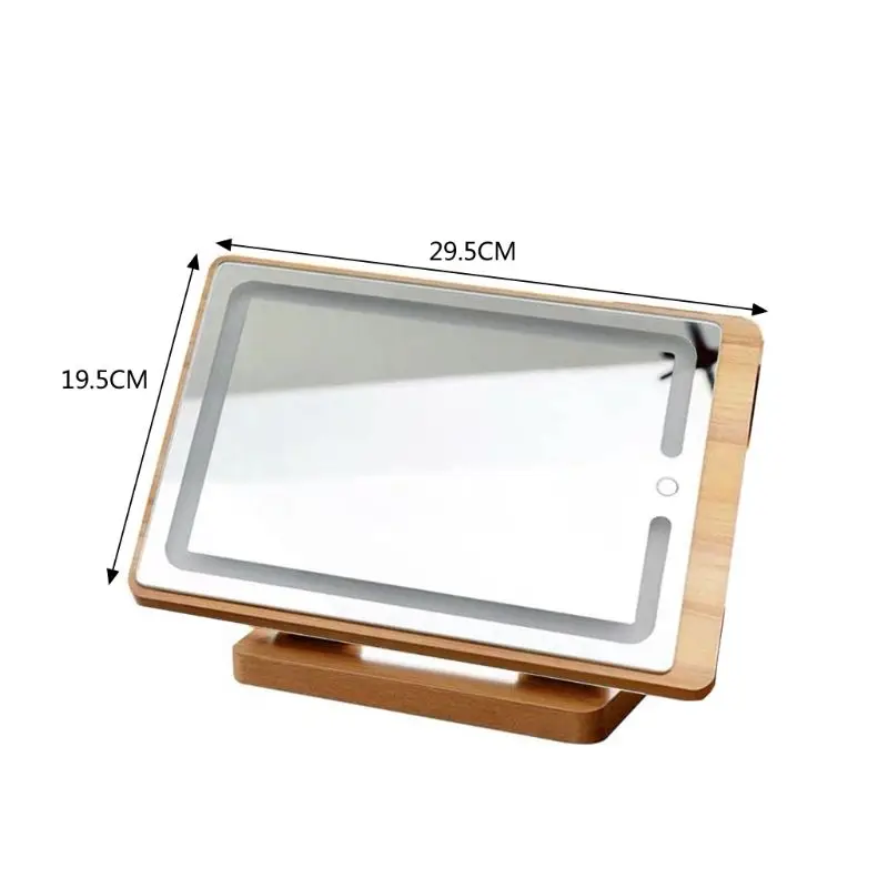 

Portable Touch Screen Makeup Mirror Tabletop Stand With LED Lights Beauty Cosmetic Tool EU US Plug